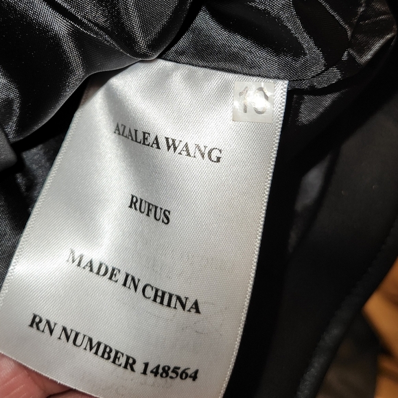 AZALEA WANG Women's Faux Leather Stand Collar Moto Biker Jacket Outwear, Black - Picture 13 of 15